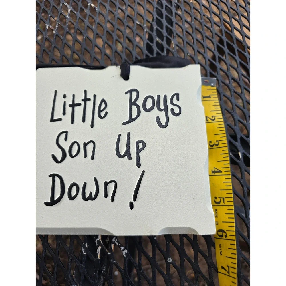 Talkin Timber Signs Mothers of Little Boys Wooden Hanging Plaque Cream Black